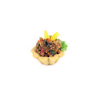 3524. Cheese tartlet with grilled vegetable Tartare