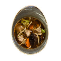 Суп куриный с лапшой и грибами Шиитаке