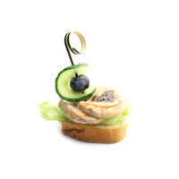 4831. Canape with chicken roulade and prunes